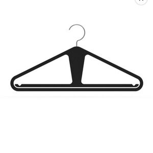 Brand New 50 pack Slim Kangaroo Black Clothes Hangers